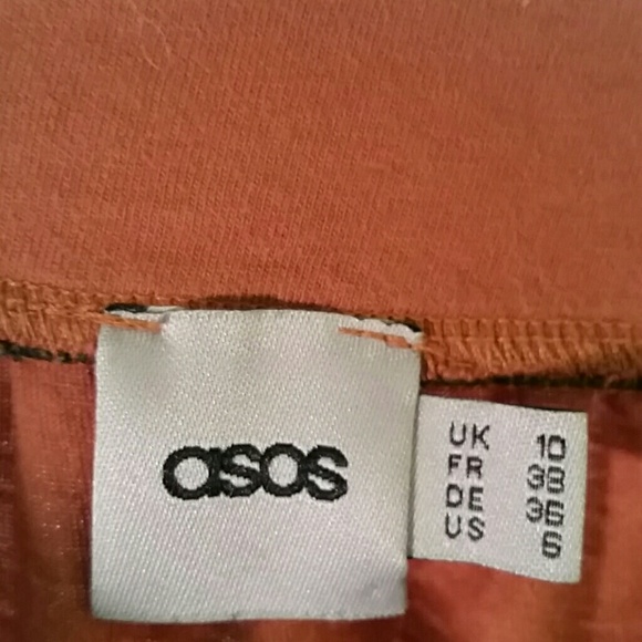 Asos Rusty Clay Orange skirt size 6 - Picture 4 of 4